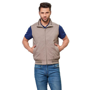 Veste épaisse pour homme avec fermeture éclair intégrale, col design, poches latérales, coupe ajustée, vêtements d'hiver, vêtements décontractés, vestes sans manches pour homme - Product Image 2