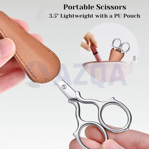 Ciseaux de toilettage professionnels en acier inoxydable de précision avec étui de rangement en cuir PU pour les soins de beauté - Product Image 4
