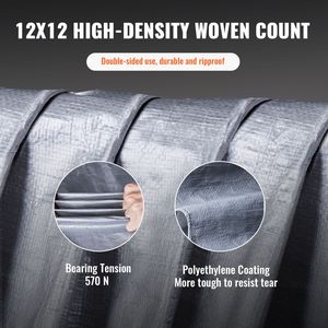 Telo in plastica impermeabile 16x20 piedi, spessore 10 mil, multiuso, resistente agli strappi, ai raggi UV e alle variazioni di temperatura, per esterni WIT - Product Image 4