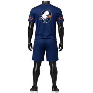 Ensemble de vêtements de sport pour hommes, bleu royal, en polyester, maillot et short de hockey, uniforme d'équipe, vêtements d'entraînement, vêtements de performance pour les matchs en plein air - Product Image 2