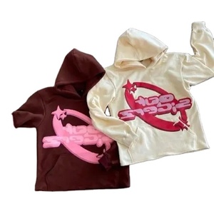 Sweat-shirt à capuche pour femme de haute qualité, personnalisé, impression 3D en relief, hiver/automne, 100% coton, impression DTG unie - Product Image 1