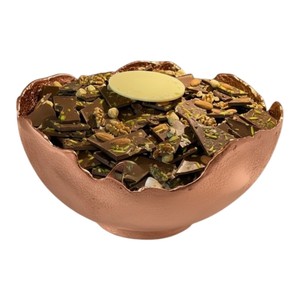 Bol à chocolat en métal argenté de grande qualité avec support, plat de service moderne en acier inoxydable fait main pour la maison et l'hôtellerie - Product Image 5