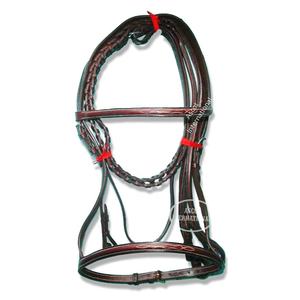 Nouveau design de bride de course de chevaux en cuir pur avec rênes noir marron équipement équin économique - Product Image 4