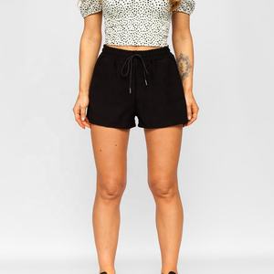 Short de course en éponge française avec logo brodé personnalisé pour femmes Short de survêtement en coton et spandex mélangé pour femmes Workout - Product Image 1