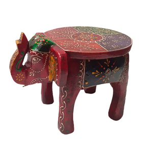 Handmade Painted <b>Elephant</b> Shape Wooden Stool <b>Decorative</b> Home Furniture Figurine Animal Theme Craft - Product Image 6