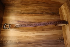 Customized Made Exclusive Western Cowboy Genuine Leather <b>Belt</b> Toned Hand Carving <b>Work</b> Manufacturer and Wholesaler - Product Image 2
