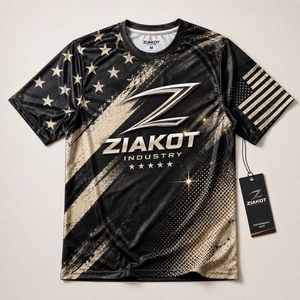 เสื้อยืด ZIAKOT รุ่นใหม่ ออกแบบเองได้ สีดำ-ส้ม-ขาว สำหรับผู้ชาย เน้นประสิทธิภาพการเล่น - Product Image 5