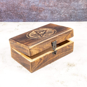 WHandmade Wooden Jewelry <b>Box</b> Flame Work Finish Custom Capacity Decorative Organizer by blossom craft india - Product Image 3