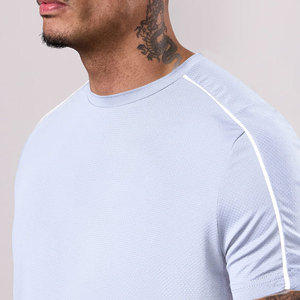 Camiseta Deportiva de Cuello Redondo para Hombre, 180g, 100% Algodón, Ecológica, Transpirable, de Color Sólido, Talla Grande - Product Image 6