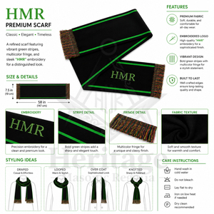 Heritage Masonic Regalia Greek Apparel Alpha | Kapa | Alpha Sorority Embroidered Breathable Lightweight 100% Acrylic Long Scarf - Product Image 5
