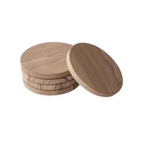 Posavasos de Madera con Diseño de Trébol de Cuatro Hojas, Hechos a Mano, Resistentes al Calor, Tallados, de Primera Calidad, para Té, Venta al Por Mayor, Aislantes para Mesa - Product Image 2