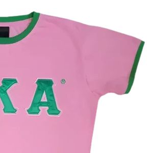 Camiseta Clásica Rosa de Satén con Letras Estampadas para Mujer, Top Gráfico Casual de Manga Corta, Ropa de Moda para Uso Diario, Prenda Elegante - Product Image 5