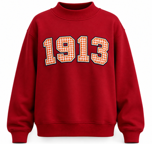 Sweat-shirt oversize à col montant pour femme, imprimé floral, avec logo appliqué personnalisé, pull décontracté, vente en gros d'usine - Product Image 5