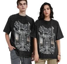 Nouveau T-shirt Unisexe en Maille 2025 – Motif Lettres Ghost Band – Tendance Été Grunge Hip Hop – 100% Coton Écologique - Product Image 2