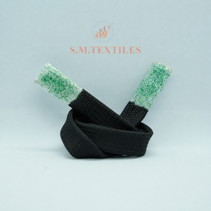 Premium Polyester Flat Draw <b>Cord</b> with Glitter Silicone Aglets, Solid White Decorative <b>Cord</b> for Garments and Bags - Product Image 2