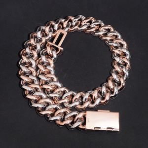 High Demand Moissanite Silver <b>Iced</b> <b>Out</b> Cuban <b>Chain</b> Gold and Silver Finish Fashion Casual Wear Club Jewelry for Gift and Sale - Product Image 5