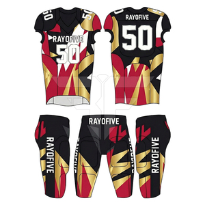 Uniformes de Fútbol Americano Personalizados, Diseño Elegante, 100% Poliéster, Ropa Deportiva de Alta Calidad, Tallas Grandes, Antibacterianos - Product Image 3