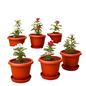 ZARA ENTERPRISES Treated <b>Plastic</b> <b>Large</b> Plant Pots for Big Size Plants 18 Inch Black Color Set of 3 <b>Planters</b> - Product Image 6