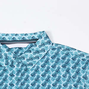 Chemise d'été décontractée pour homme avec logo personnalisé, imprimé intégral, manches courtes, respirante, anti-plis, séchage rapide, service OEM ODM - Product Image 2