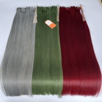 Vente en gros de tissages de cheveux Remy de grade 12A, couleur personnalisée Vietnam, naturellement lisses et soyeux, double trame, directement de l'usine