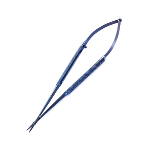 Micro-ciseaux manuels bleus de haute précision, en acier inoxydable de qualité supérieure, certifiés CE, instruments chirurgicaux polyvalents - Product Image 4