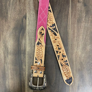 Nouvelle ceinture en cuir de daim usinée à la main de point de botte personnalisé professionnel pour hommes et femmes ceinture en cuir de vachette véritable de haute qualité - Product Image 6