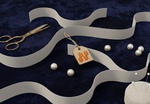 Cinta de Grosgrain Gris de 25 mm, 100% Poliéster, Calidad Premium, Decorativa para Prendas, Manualidades y Embalaje - Product Image 2