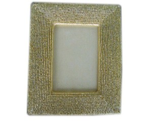 Designer Embroidered Handmade Beaded Fabric Photo <b>Frame</b> Rectangular Wooden Photo <b>Frame</b> With Gold Beaded <b>Embroidery</b> Orna - Product Image 2