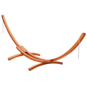 Universal 2-Person Wooden <b>Hammock</b> Stand Larch Wood Arc Adjustable 475 Lbs Capacity Fits 9-13 ft <b>Hammocks</b> - Product Image 1