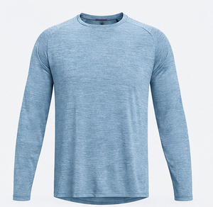 เสื้อรัดรูปแขนยาวสำหรับผู้ชาย ผ้าฝ้าย 100% แห้งเร็ว เย็นสบาย ตะเข็บเรียบ ป้องกันแสงแดด สำหรับกีฬาทางน้ำและบราซิลเลียนยิวยิตสู - Product Image 5