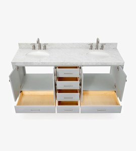 Gabinete de Baño Abigail de 72 Pulgadas con Doble Lavabo, Marca Privada, Solo Gabinete, 7 Opciones de Acabado, Venta al Por Mayor, Fábrica en Vietnam - Product Image 5