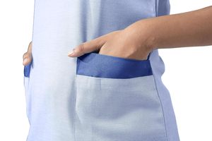 Unisex Medical <b>Nurse</b> Scrub Sets Spandex Worsted Fabric Hospital Uniform Wholesale Summer Short Sleeve Needle Detection Seamless - Product Image 3