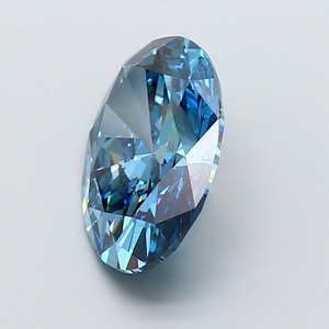 Diamant ovale de 3,18 carats, cultivé en laboratoire par CVD, couleur bleu vif fantaisie, clarté VS1, polissage excellent, pierre précieuse de luxe haut de gamme, pierre brute. - Product Image 3