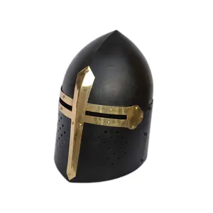 Capacete de metal elegante pintado armadura, peças do corpo múltiplo armadura disponíveis cavaleiro armadura mãos