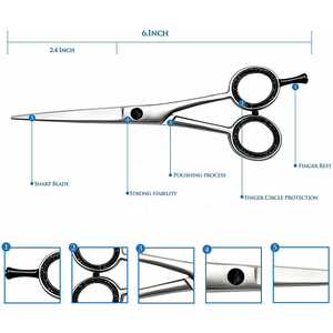 Tijeras de Peluquería Profesionales de Acero Inoxidable 4Cr13, Plegables, Ligeras, Afiladas como una Cuchilla, con Logotipo Personalizado - Product Image 2