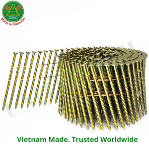2-1/2 Inch Coil <b>Nails</b> Screw Shank & Checkered Head Style for Wooden Pallet Pneumatic <b>Nail</b> Gun Made in Vietnam | clavo en rollo - Product Image 5