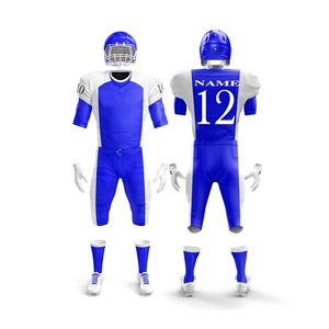 Ensemble Maillot et Pantalon de Football Américain Sublimé Personnalisé pour Homme – Coupe Ajustée, Violet et Blanc, Anti-Transpiration, Toutes Saisons, Fournisseur OEM - Product Image 4