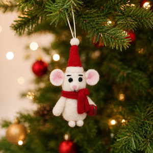 Handmade Felt <b>Mouse</b> Christmas Ornament DIY Tabletop Hanging Decoration Custom Design Holiday Tree Decoration - Product Image 1