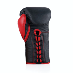 Gants de boxe MMA personnalisés rouge et noir, best-sellers, en cuir véritable de qualité supérieure, avec poignées respirantes et légères - Product Image 3