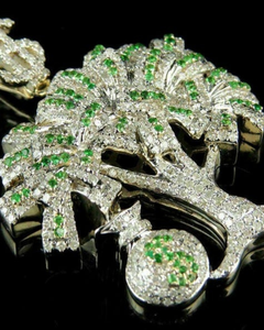 Colgante de Moissanita Tallada en Forma de Árbol de Dinero y Dólar, Chapado en Oro, Plata 925, Lujoso, Certificado, Estilo Hip Hop, Regalos - Product Image 1