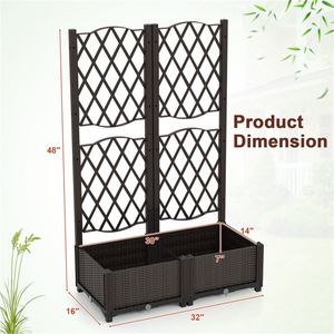Set di 2 Fioriere in Legno Stile Rustico, Vasi Rialzati per Interni ed Esterni, Contenitori per Fiori e Verdure - Product Image 4