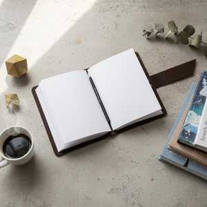 Smooth Matte Finish Leather <b>Book</b> Protector High <b>End</b> Italian Leather Journal Sleeve Bespoke Leather Factory LBC-0040 - Product Image 3