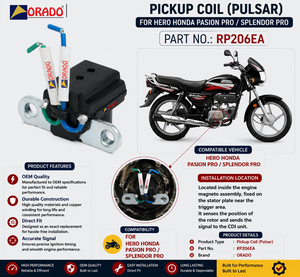 Bobina de encendido Hero Honda Passion Pro Splendor Pro, calidad de exportación para repuestos de motocicletas en India, Orado - Product Image 5