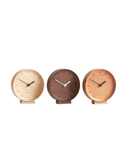 Ensemble de 3 horloges rondes en bois, design minimaliste, horloges en bois naturel pour la décoration de la maison, du bureau, de la chambre à coucher, horloges silencieuses et élégantes - Product Image 1