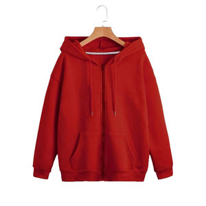 Sudadera con capucha y cremallera para hombre, bordada, con cierre de doble panel, 100% algodón, forro interior suave de punto, ajustable frontalmente, estilo casual urbano. - Product Image 5
