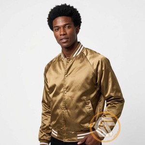 GREEK TREASURES Men's Slim Fit Bomber <b>Jacket</b> Solid Pattern Maroon Yellow Casual Style 100% Silk <b>Canvas</b> Quick Dry Breathable - Product Image 1