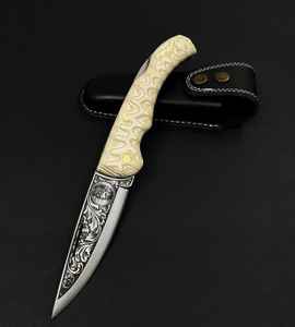 Navaja de Bolsillo Plegable de Acero con Alto Contenido de Carbono Grabada, Acero D2 Premium, Diseño Personalizado, Compatible con ODM, para Hombres, Mujeres, Cazadores, Regalos DIY - Product Image 4