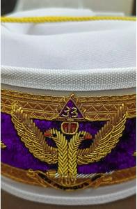 ชุดเครื่องราชอิสริยาภรณ์มาซอนิก ระดับ 33 องศา แบบสก็อตแลนด์ ประกอบด้วยผ้ากันเปื้อน ปลอกคอ มงกุฎ หมวก กล่องใส่มงกุฎ ปลอกแขน ครบชุด คุณภาพสูง ปักอย่างดี - Product Image 5