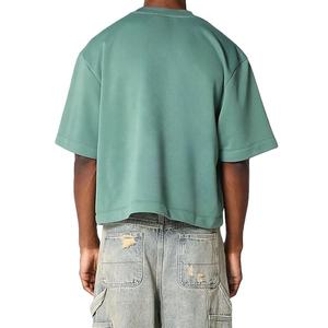เสื้อยืดผู้ชายทรงบ็อกซี่ คอโอ ไหล่ตก ไซส์ใหญ่พิเศษ ผ้าฝ้าย 100% เป็นมิตรต่อสิ่งแวดล้อม ระบายอากาศได้ดี แห้งเร็ว ขายส่ง - Product Image 6