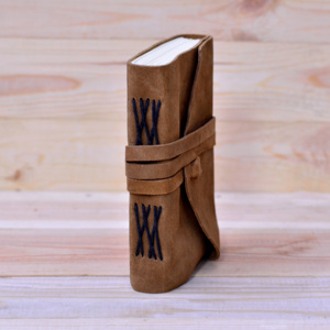 Vintage Tan Genuine <b>Leather</b> Journal Custom Size Logo Design Unlined Woodfree Paper Hardcover High Quality Gift Sketchbook Style - Product Image 3